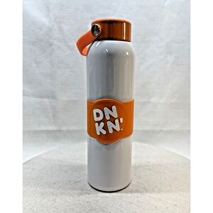 Dunkin Donuts Color Changing White‎ Orange Stainless Steel Travel Tumbler NWT